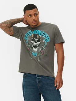 Hombre Primark Camisetas Y Sudaderas Con Estampado Gráfico|Tops Y Camisetas|Camiseta Con Estampado Gráfico De Guns N' Roses