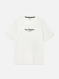 Hombre Primark Tops Y Camisetas|Camiseta Con Estampado «Los Angeles Statue»