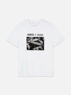 Hombre Primark Tops Y Camisetas|Camiseta Con Foto Del Cruce De Shibuya En Japón