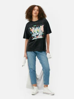 Mujer Primark Tops Y Camisetas|Camiseta Con Plano De Tom Y Jerry