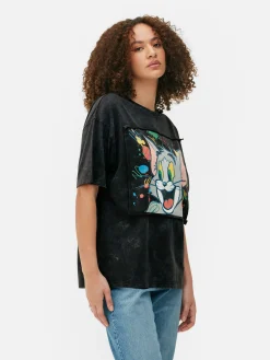 Mujer Primark Tops Y Camisetas|Camiseta Con Plano De Tom Y Jerry