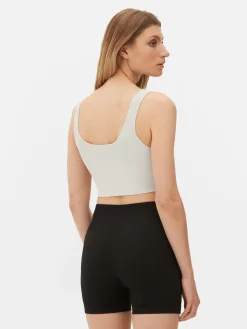 Mujer Primark Tops Y Camisetas|Camiseta Corta Acanalada