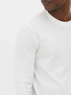 Hombre Primark Tops Y Camisetas|Camiseta De Algodón De Manga Larga