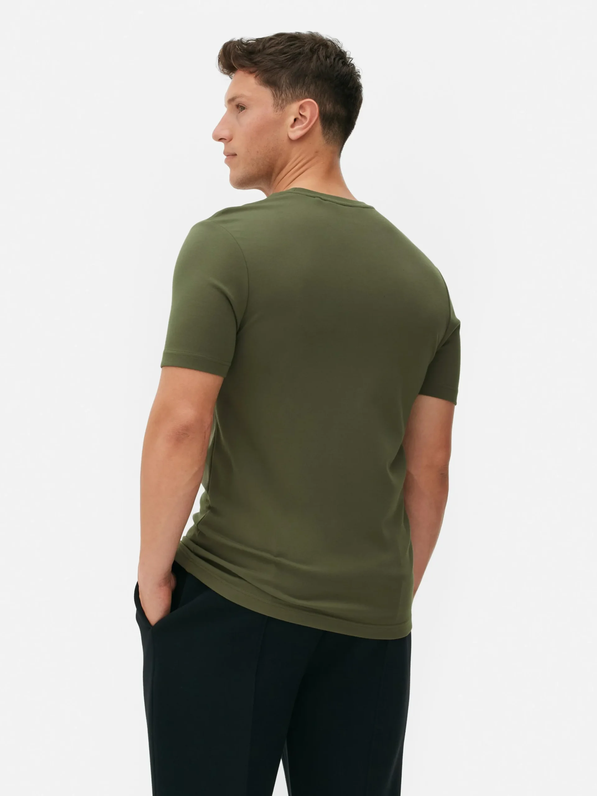 Hombre Primark Tops Y Camisetas|Camiseta De Corte Entallado De Kem