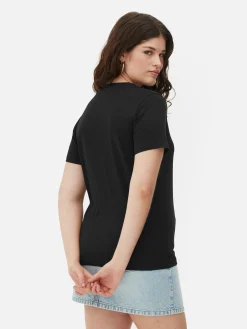 Mujer Primark Tops Y Camisetas|Camiseta De Cuello Redondo Y Corte Recto
