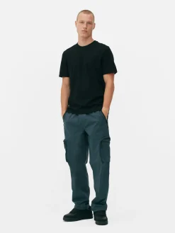 Hombre Primark Tops Y Camisetas|Camiseta De Cuello Redondo Y Corte Recto