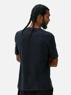 Hombre Primark Tops Y Camisetas|Camiseta De Cuello Redondo Y Corte Recto