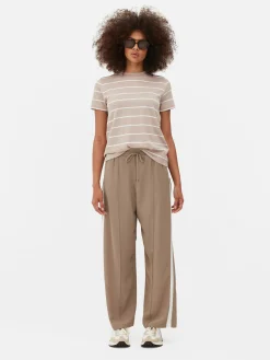 Mujer Primark Tops Y Camisetas|Camiseta De Cuello Redondo A Rayas