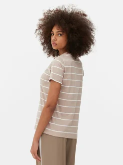 Mujer Primark Tops Y Camisetas|Camiseta De Cuello Redondo A Rayas