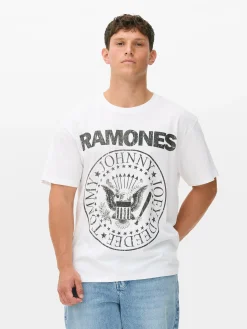 Hombre Primark Camisetas Y Sudaderas Con Estampado Gráfico|Tops Y Camisetas|Camiseta De Gira De Ramones