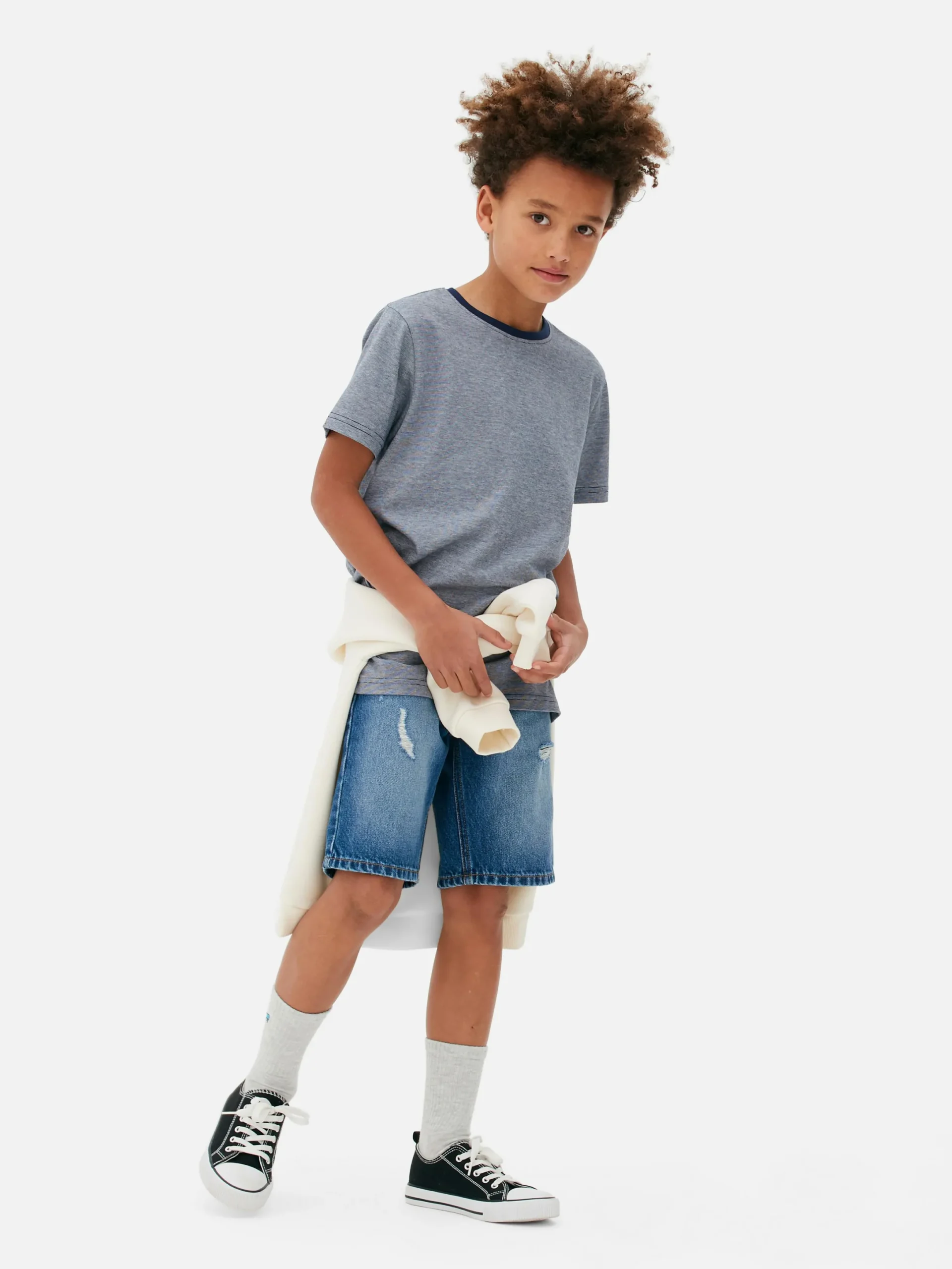 Niños Primark Tops Y Camisetas|Camiseta De Manga Corta Con Raya Diplomática