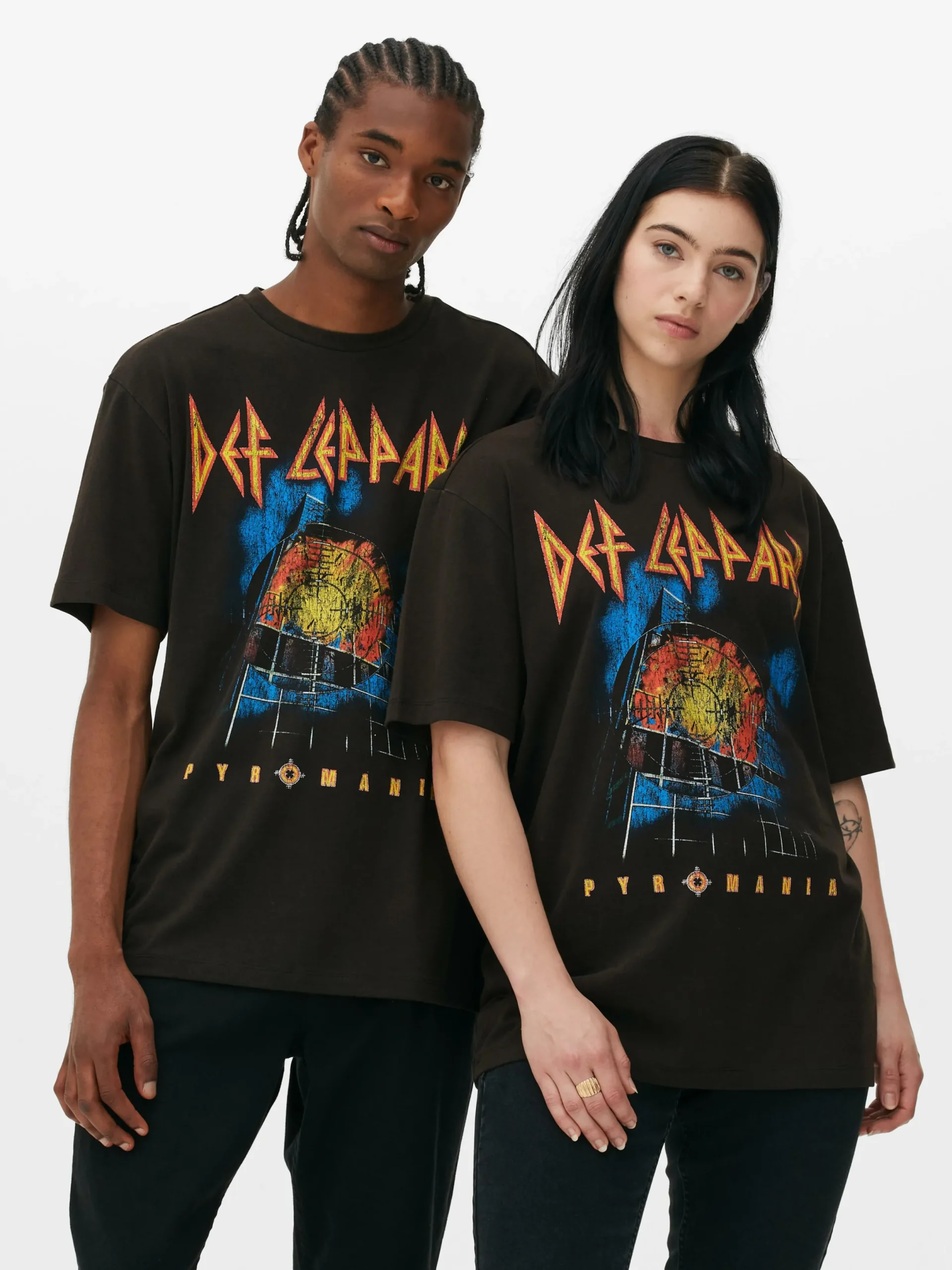 Mujer/Hombre Primark Camisetas Y Sudaderas Con Estampado Gráfico|Tops Y Camisetas|Camiseta De Manga Corta Con Estampado De Def Leppard