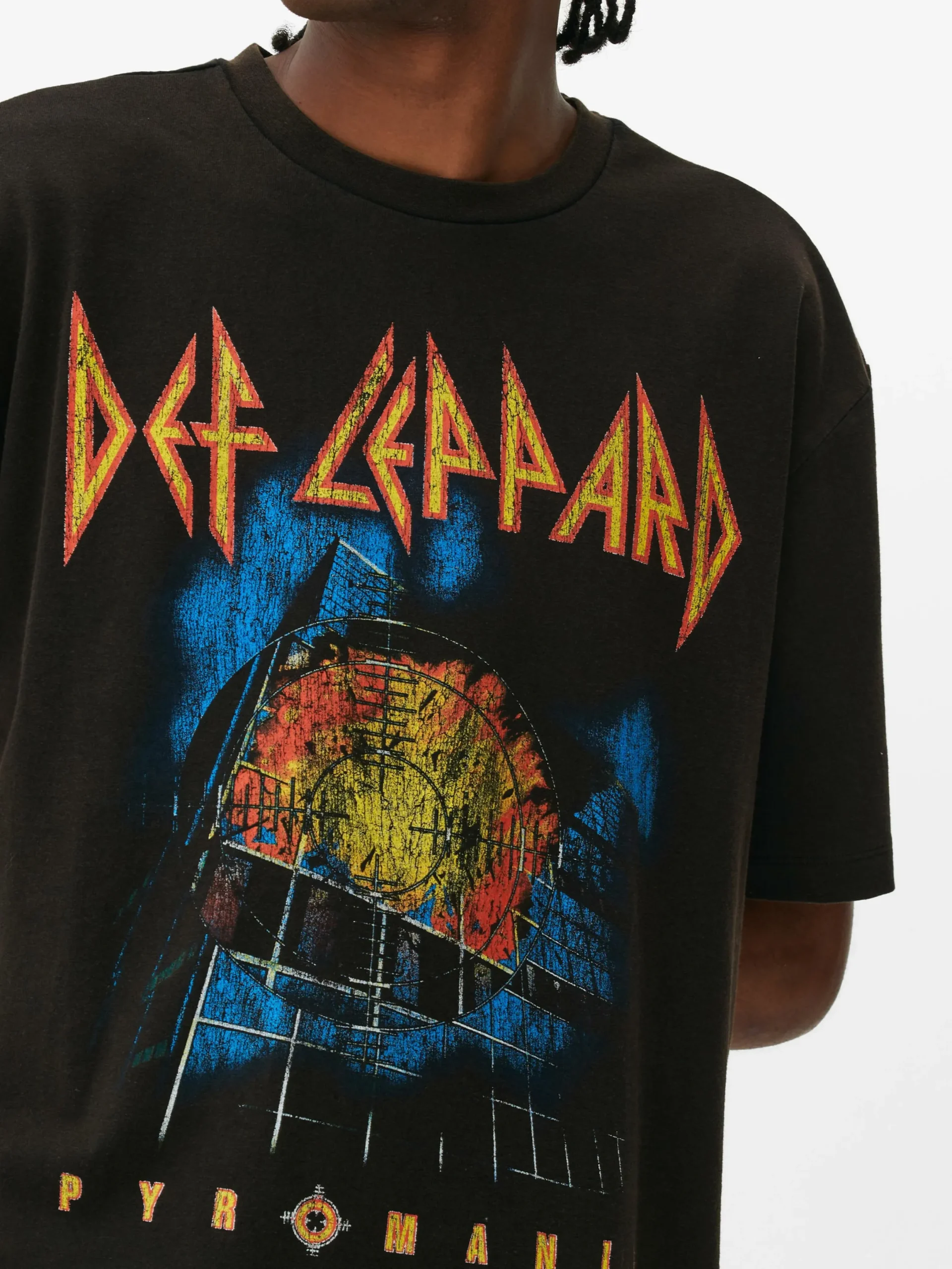 Mujer/Hombre Primark Camisetas Y Sudaderas Con Estampado Gráfico|Tops Y Camisetas|Camiseta De Manga Corta Con Estampado De Def Leppard
