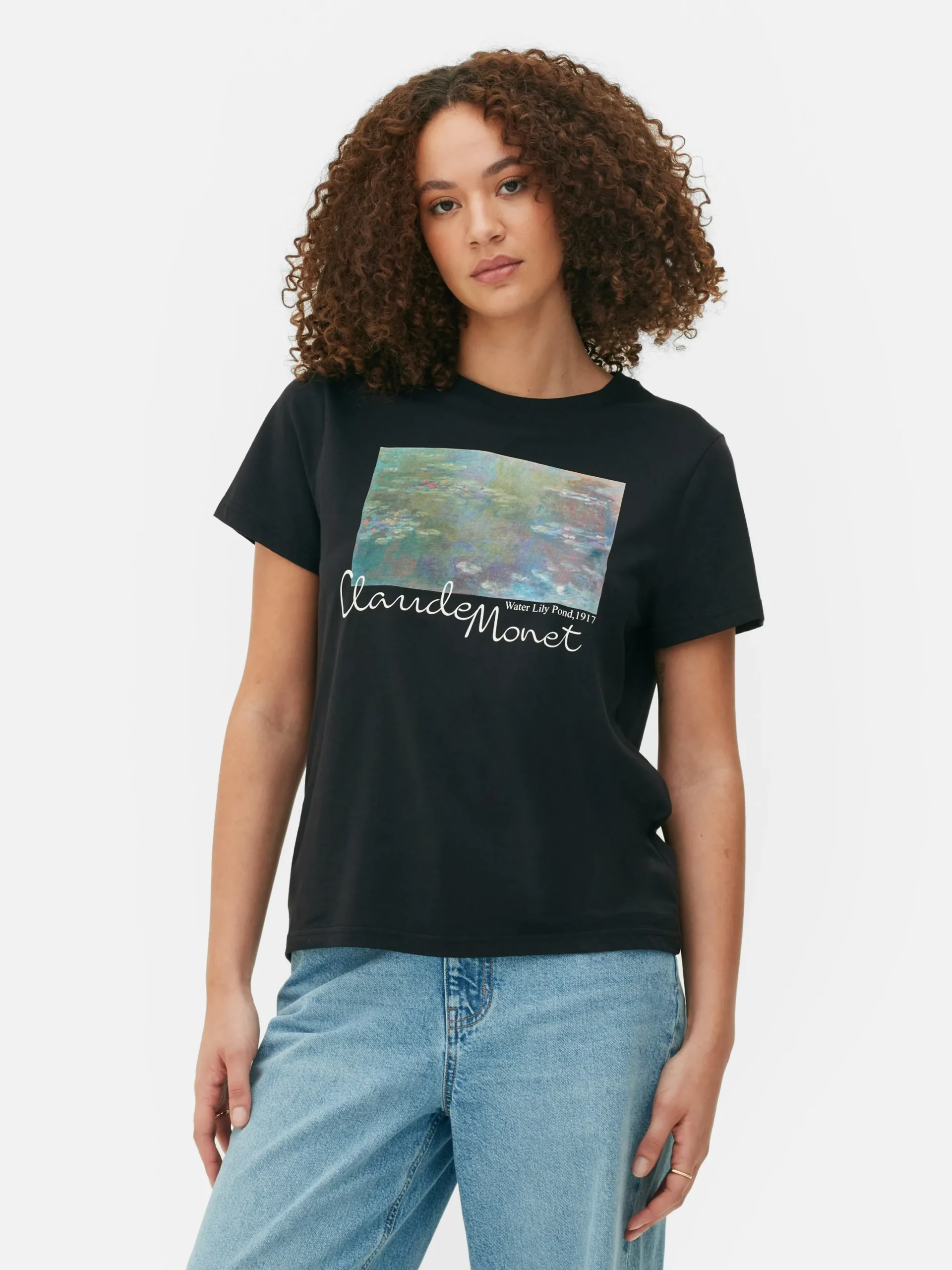 Mujer Primark Tops Y Camisetas|Camiseta De Manga Corta De Claude Monet