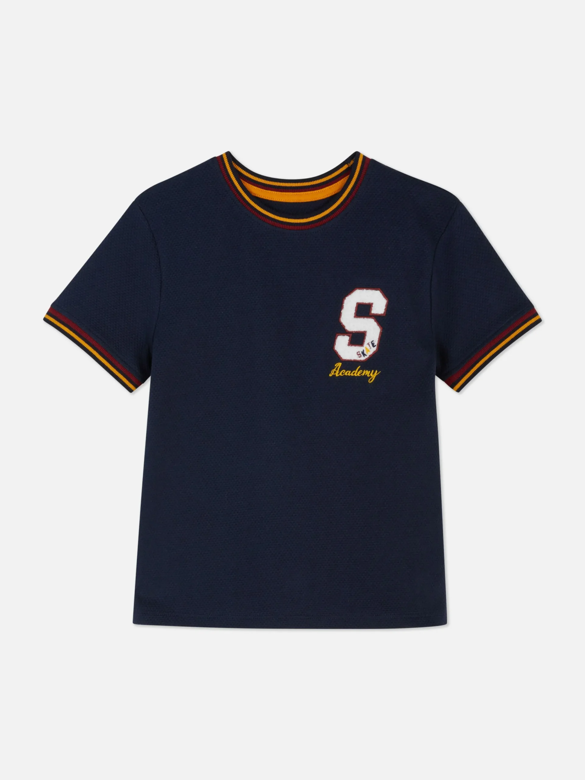 Niños Primark Tops Y Camisetas|Camiseta De Manga Corta De Estilo Universitario