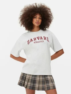 Mujer Primark Tops Y Camisetas|Camiseta De Manga Corta De Harvard