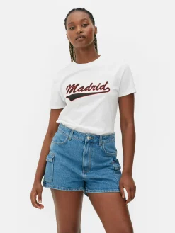 Mujer Primark Tops Y Camisetas|Camiseta De Manga Corta «Madrid»