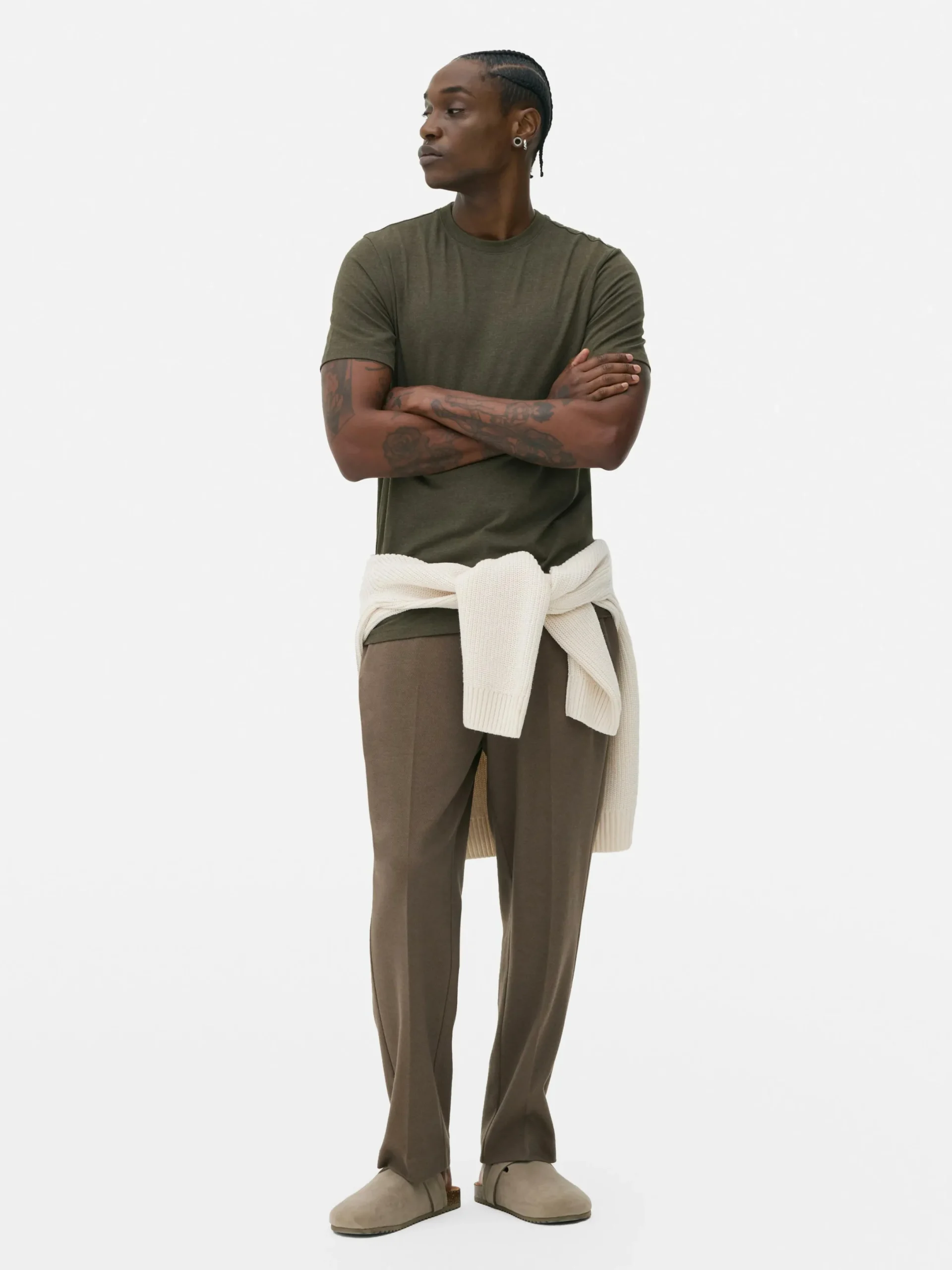 Hombre Primark Tops Y Camisetas|Camiseta De Manga Corta Y Corte Entallado