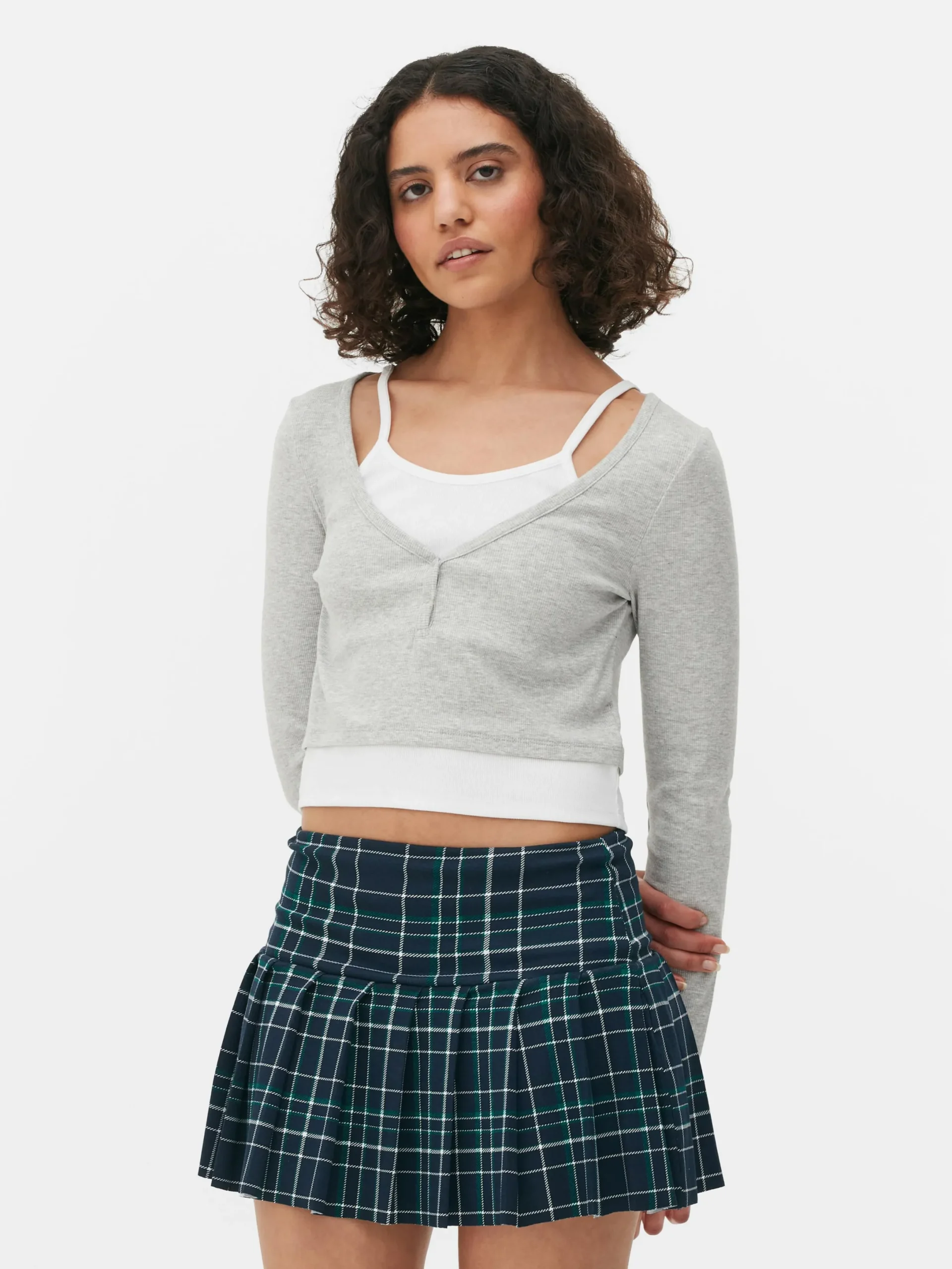 Mujer Primark Tops Y Camisetas|Camiseta De Manga Larga 2 En 1