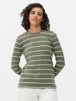 Mujer Primark Tops Y Camisetas|Camiseta De Manga Larga A Rayas