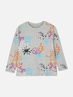 Niños Primark Tops Y Camisetas|Camiseta De Manga Larga Con Estampado Gráfico