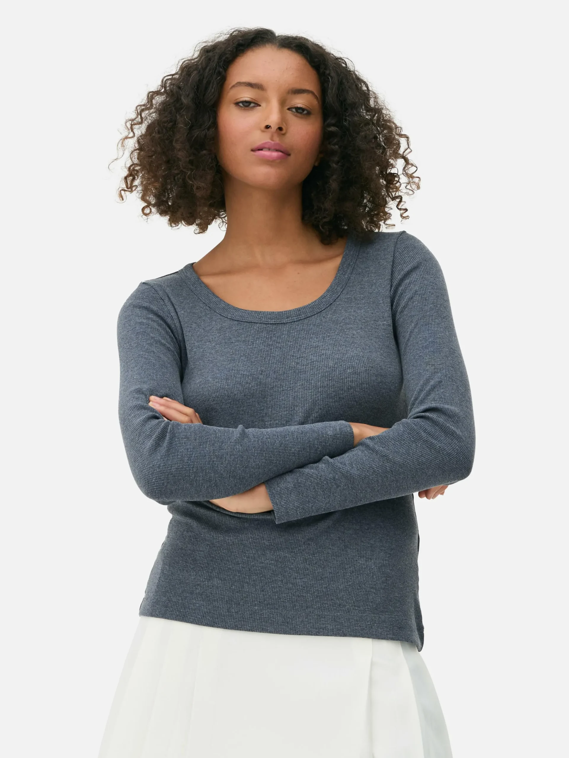 Mujer Primark Tops Y Camisetas|Camiseta De Manga Larga Con Escote Amplio