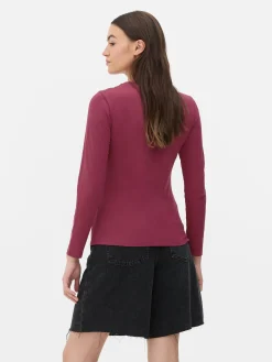 Mujer Primark Tops Y Camisetas|Camiseta De Manga Larga De Punto Elástico