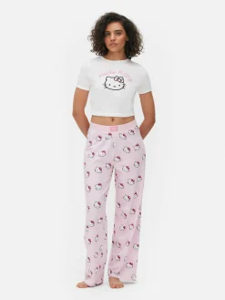 Mujer Primark Tops De Pijama|Camiseta De Pijama Corta Y Ceñida De Hello Kitty