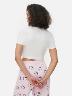 Mujer Primark Tops De Pijama|Camiseta De Pijama Corta Y Ceñida De Hello Kitty