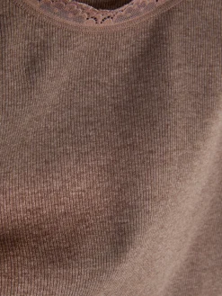 Mujer Primark Tops De Pijama|Camiseta De Pijama Sin Mangas Con Ribetes De Encaje