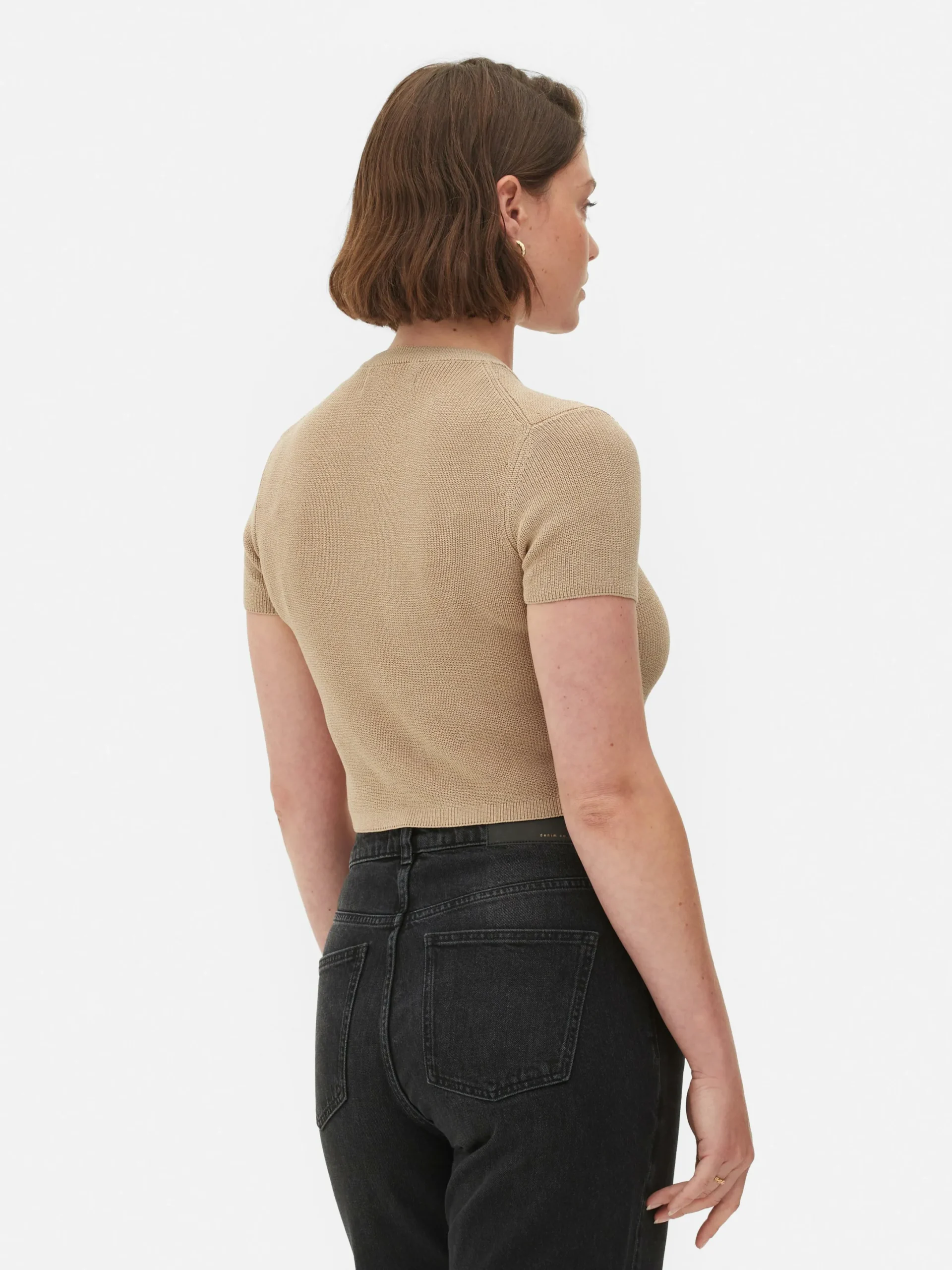 Mujer Primark Tops Y Camisetas|Camiseta De Punto De Cuello Redondo