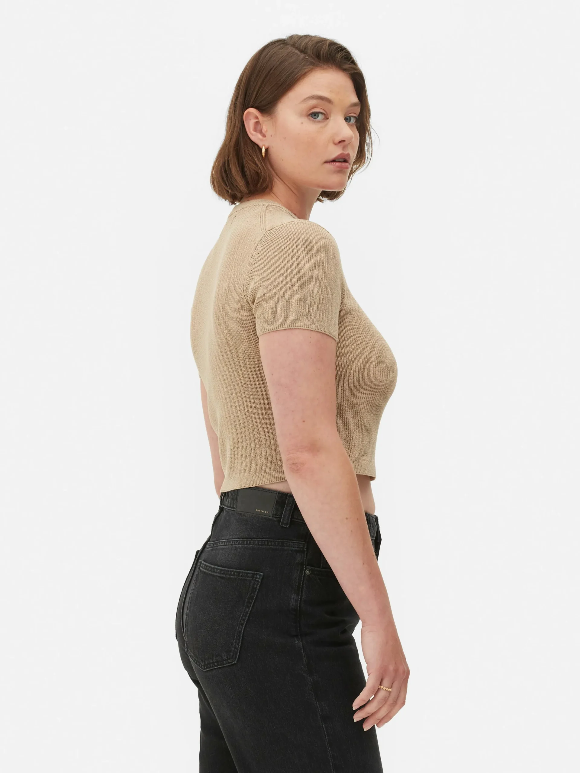 Mujer Primark Tops Y Camisetas|Camiseta De Punto De Cuello Redondo