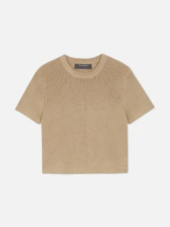 Mujer Primark Tops Y Camisetas|Camiseta De Punto De Cuello Redondo