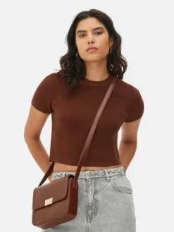 Mujer Primark Tops Y Camisetas|Camiseta De Punto De Cuello Redondo