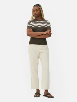 Mujer Primark Tops Y Camisetas|Camiseta De Punto De Manga Corta