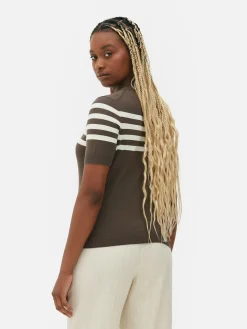 Mujer Primark Tops Y Camisetas|Camiseta De Punto De Manga Corta