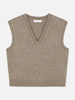 Mujer Primark Jerseys Y Cárdigans|Camiseta De Punto Sin Mangas Con Cuello De Pico