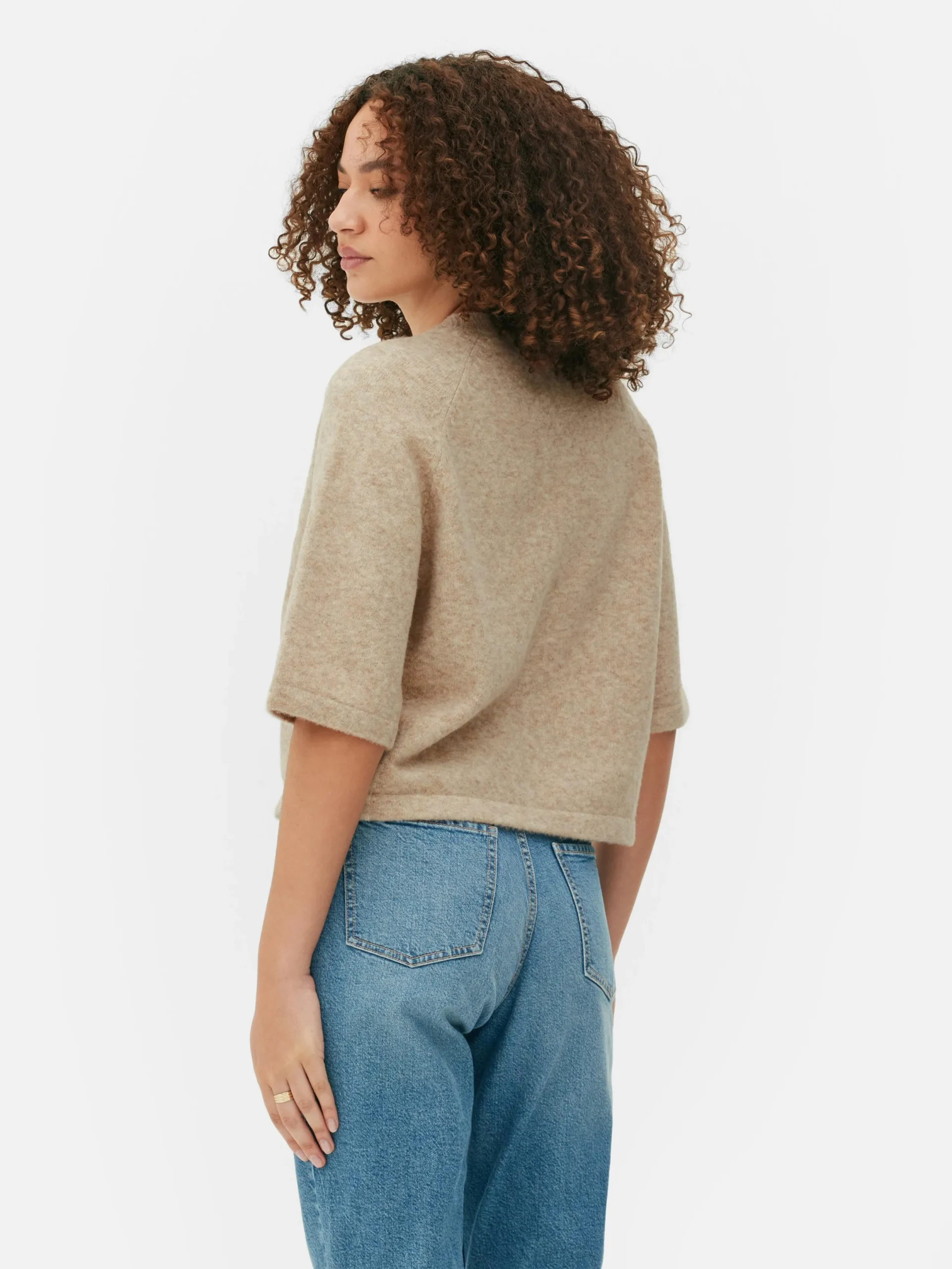 Mujer Primark Tops Y Camisetas|Camiseta De Punto Y Corte Cuadrado