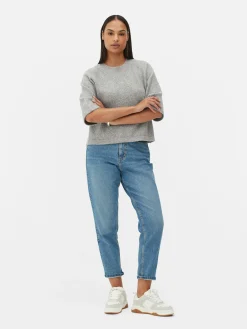 Mujer Primark Tops Y Camisetas|Camiseta De Punto Y Corte Cuadrado