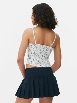 Mujer Primark Tops Y Camisetas|Camiseta De Tirantes Acanalada De Flores