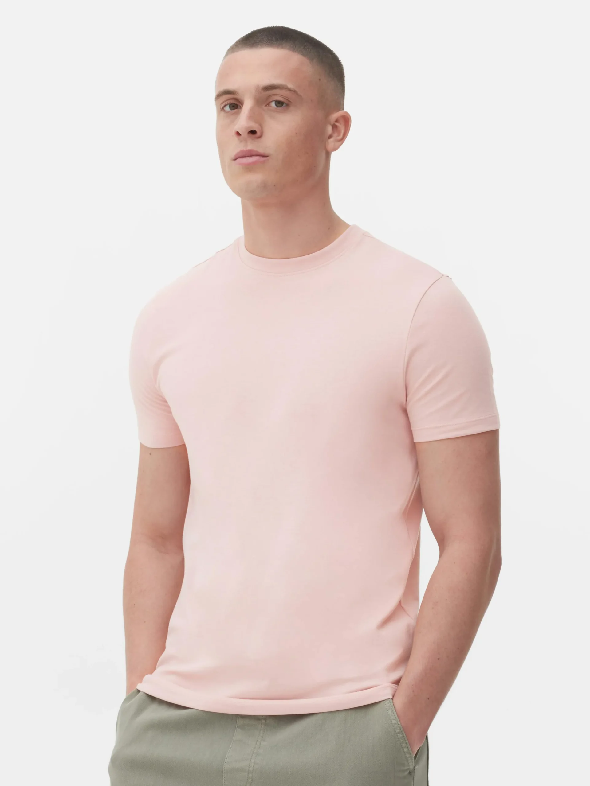 Hombre Primark Tops Y Camisetas|Camiseta Elástica Clásica
