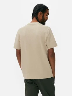 Hombre Primark Tops Y Camisetas|Camiseta En Tejido Otomán Acanalado