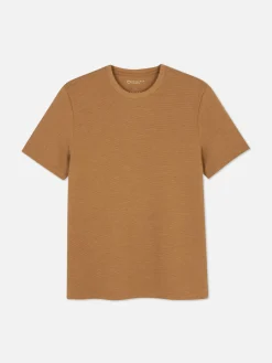 Hombre Primark Tops Y Camisetas|Camiseta En Tejido Otomán Acanalado