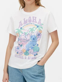 Mujer Primark Tops Y Camisetas|Camiseta Estampada «Aloha» De Stitch De Disney