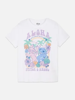 Mujer Primark Tops Y Camisetas|Camiseta Estampada «Aloha» De Stitch De Disney