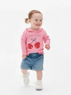 Primark Tops Y Camisetas|Camiseta Estampada Con Bajo Rizado