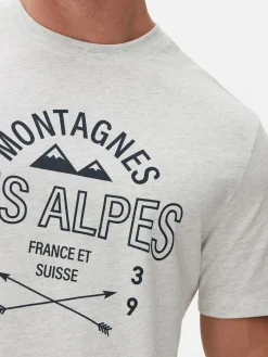 Hombre Primark Tops Y Camisetas|Camiseta Estampada «Les Alps»