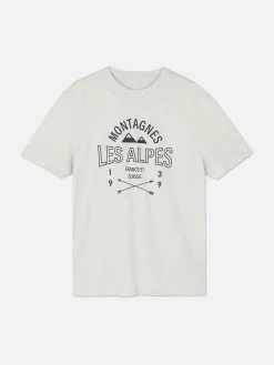 Hombre Primark Tops Y Camisetas|Camiseta Estampada «Les Alps»