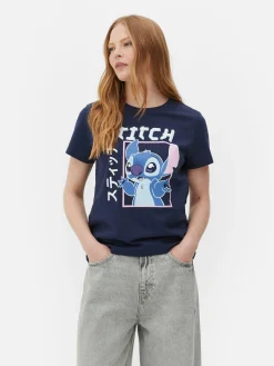 Mujer Primark Tops Y Camisetas|Camiseta Estilo Manga De Lilo Y Stitch De Disney