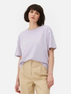 Mujer Primark Tops Y Camisetas|Camiseta Extragrande De Corte Cuadrado